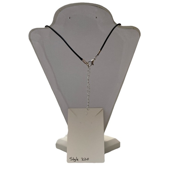 Hand Crafted Fluid Art Necklace Neon Pink Green Pendant by Svetlana Yeung - Picture 6 of 8